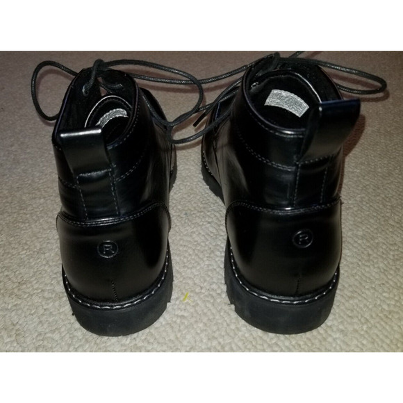 Mens Shoes-ROCKPORT-black faux leather \